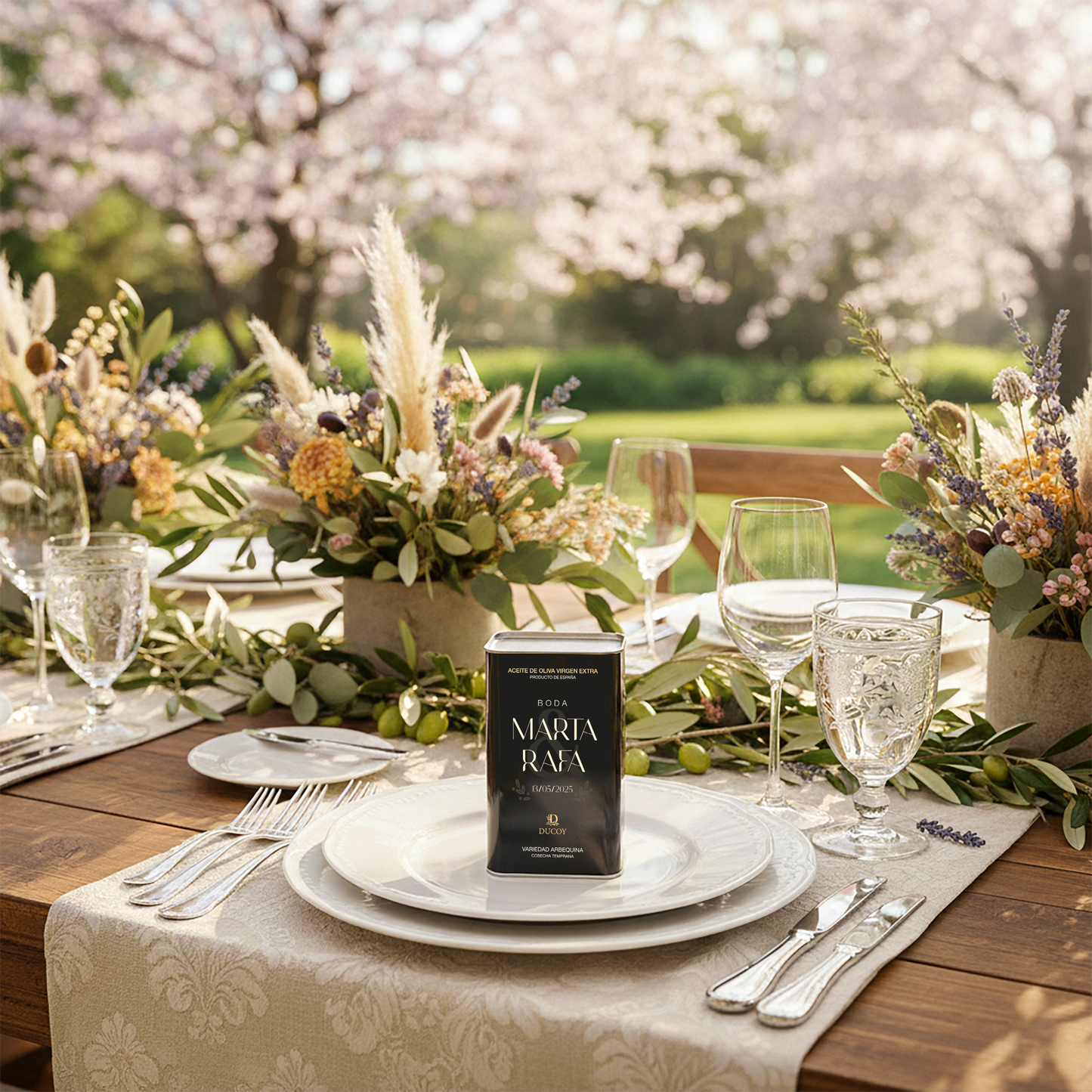 Aceite de Oliva Virgen extra personalizable para bodas y eventos