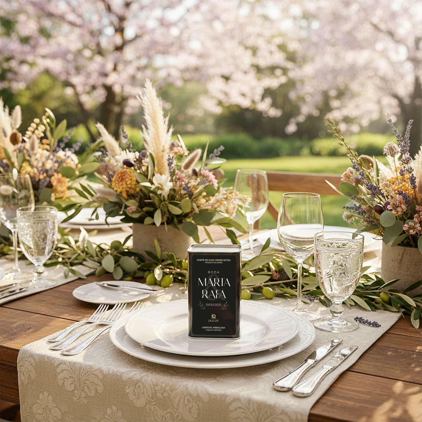 Aceite de Oliva Virgen extra personalizable para bodas y eventos
