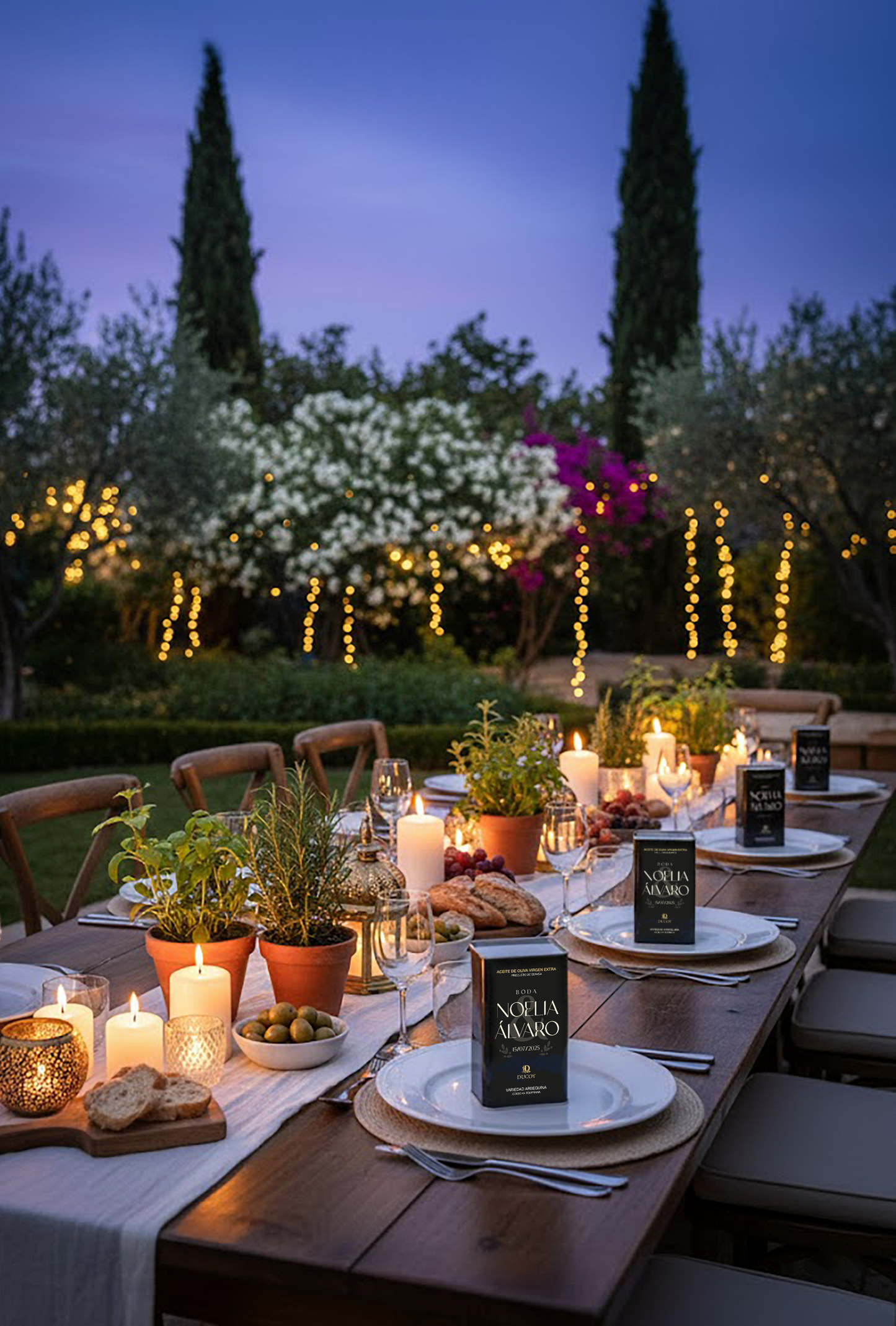 Aceite de Oliva Virgen extra personalizable para bodas y eventos