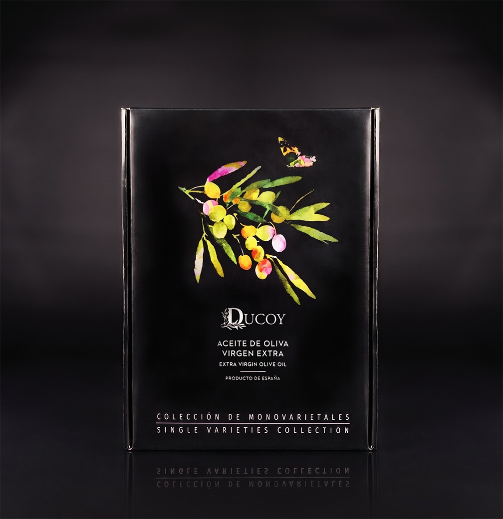 Estuche tres variedades Aceite de Oliva Virgen Extra Ecológico Arbequina, Picual y Koroneiki 500ml