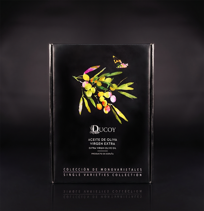 Estuche tres variedades Aceite de Oliva Virgen Extra Ecológico Arbequina, Picual y Koroneiki 500ml