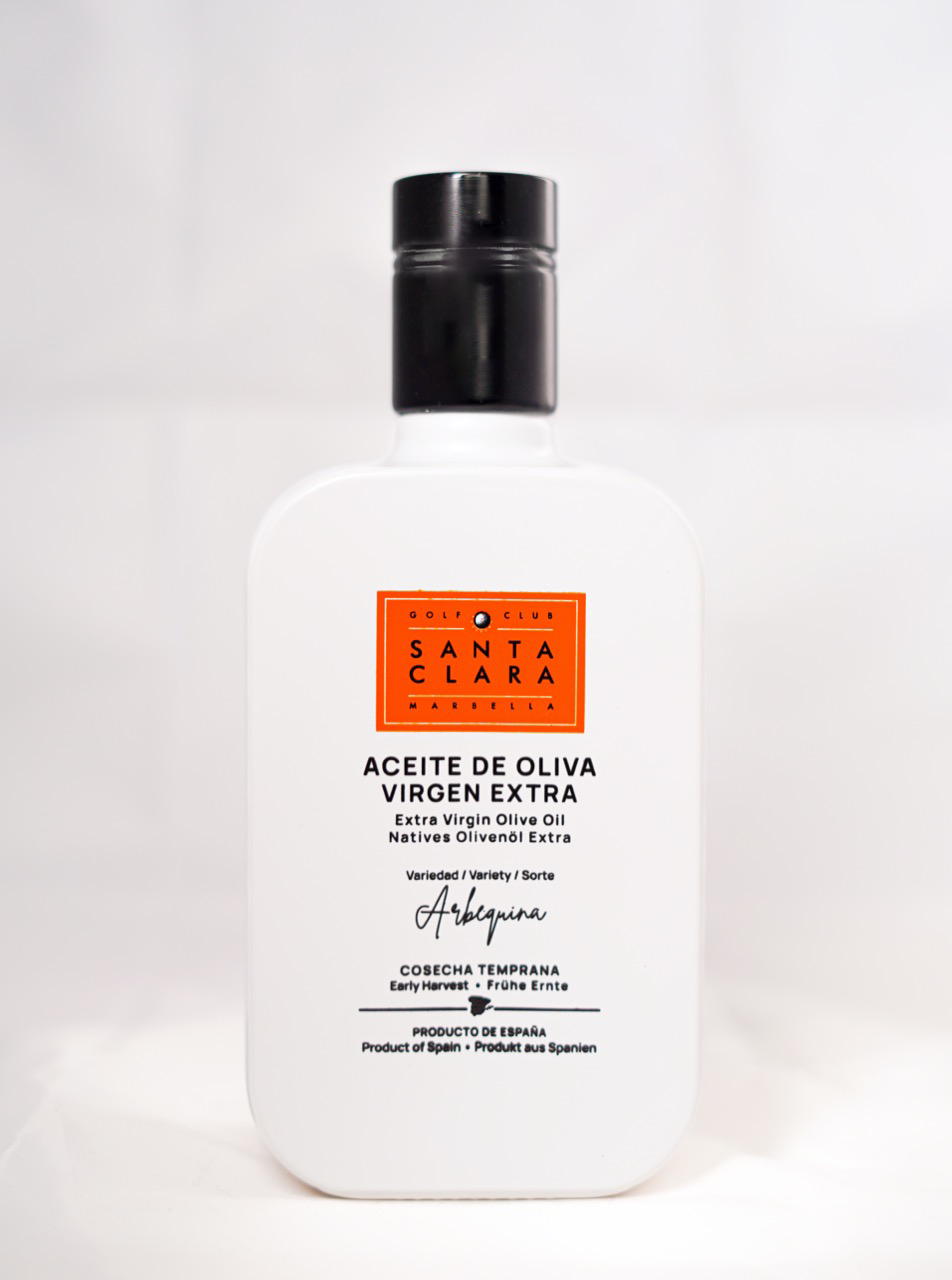 Spanisches Olivenöl Nativ Extra Arbequina Frühernte 500 ml – Edition Santa Clara Golf
