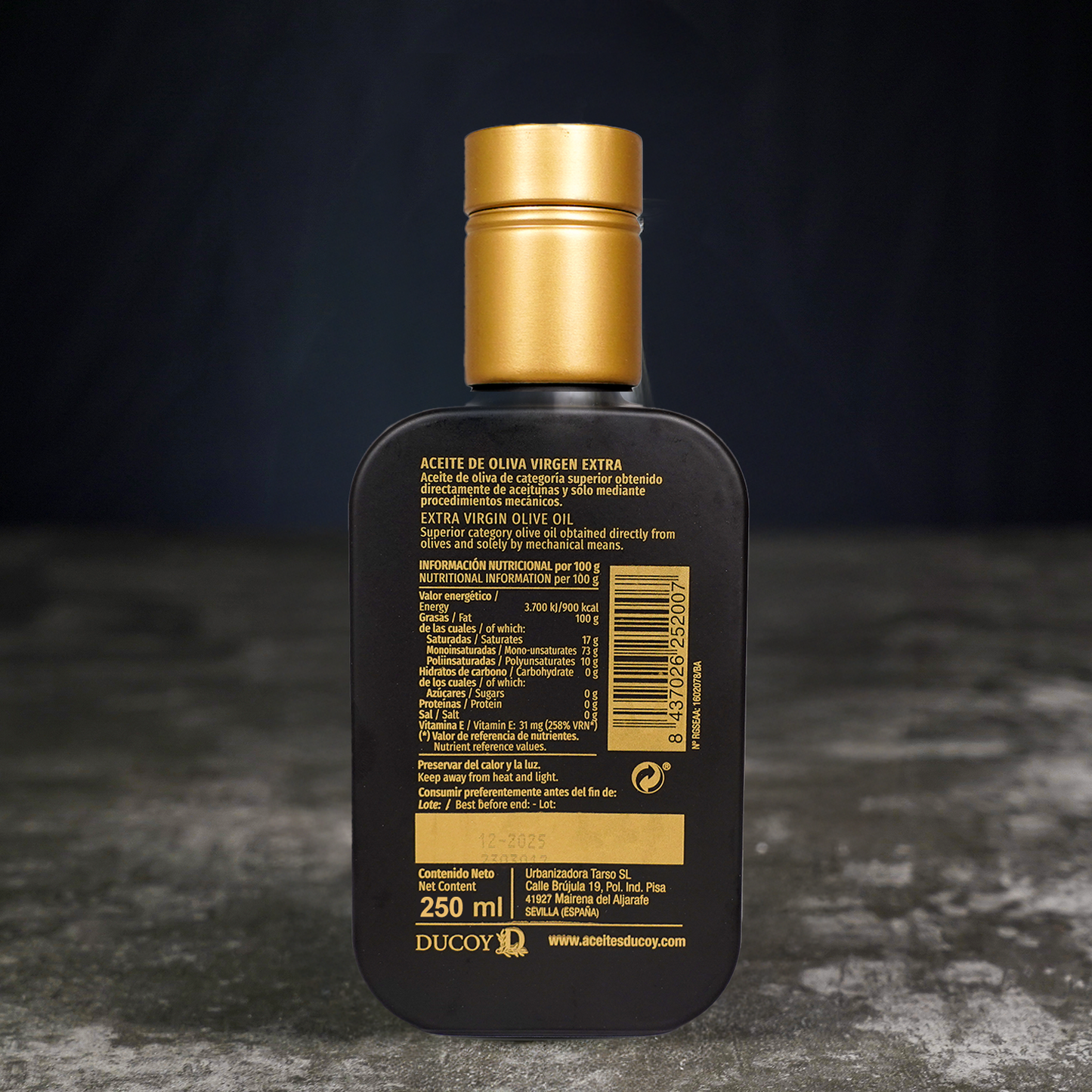 Extra Virgin Olive Oil bottle 250 ml 